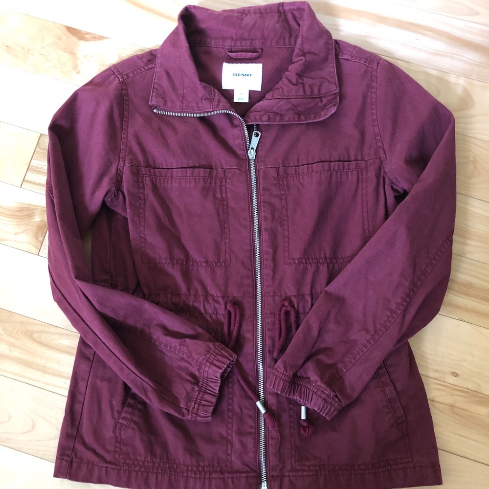 Maroon Old Navy Cargo Jacket